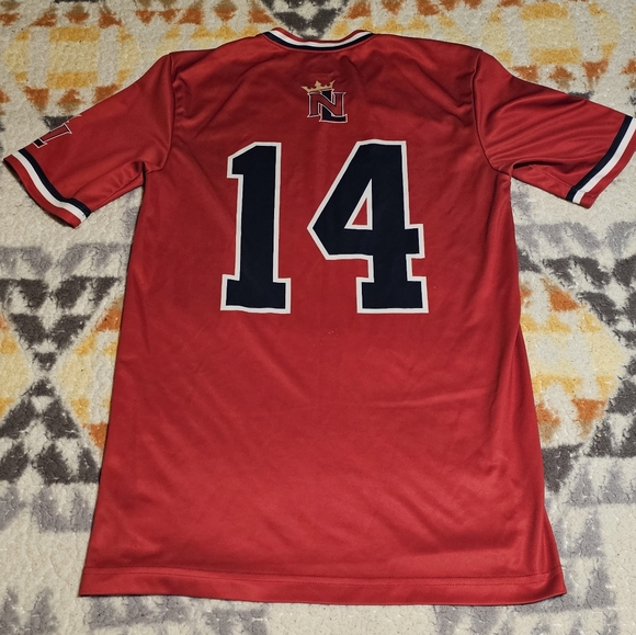 Adidas Practice Baseball Jersey Red Short New Level Red White & Blue Trim Size S - Picture 5 of 11